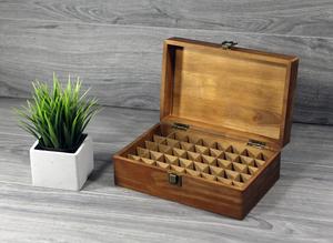 Caja de Almacenamiento de Aceites Esenciales de Madera Pulida Reutilizable con Diseño de Cruz Personalizado de Dream Crafts India, Regalo Empresarial para 40 Botellas Estándar - Product Image 2