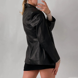 Affordable Price Women Leather Jackets for Sale Fashion Wear Customized genuine Leather Oversized Jackets in Bulk Quantity - Product Image 2