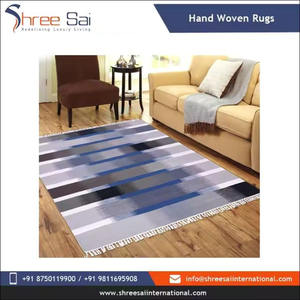 Tapis tissés brodés faits à la main en laine et coton de la plus haute qualité 100% disponibles à un prix raisonnable - Product Image 2