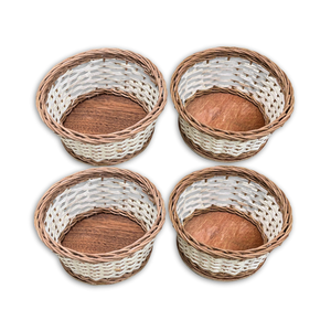 Elegant <b>Round</b> RATTAN <b>BASKETS</b>: Chic Office Decor: Rattan <b>Baskets</b> for Storage and Style with High Quality - Product Image 1