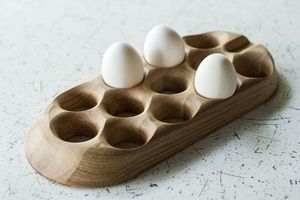 Double Rack Natural Finished <b>Egg</b> Holder Stand High Quality Modern <b>Egg</b> Holder Stand Elegant for Home Bacrkery Kitchen Usage - Product Image 3