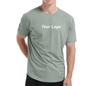 Nueva colección de camiseta de bambú ultrasuave para hombre, Camiseta básica informal de manga corta con dobladillo curvo ligero refrescante - Product Image 6