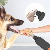 Cortauñas Eléctrico Recargable por USB, Indoloro, con LED, de ABS y Acero Inoxidable, para Perros y Gatos, con Voltaje Universal
