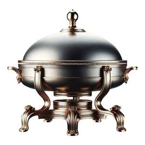 Plat de service professionnel en acier inoxydable classique pour la restauration de plats chauds |   Améliore l'Aménagement des Buffets pour les Hôtels Événements Écologiques - Product Image 1