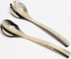 ช้อนส้อมสำหรับเสิร์ฟบนโต๊ะทำจากเขาควายธรรมชาติคุณภาพสูงช้อนเสิร์ฟสำหรับกาแฟและร้านอาหารชา - Product Image 2