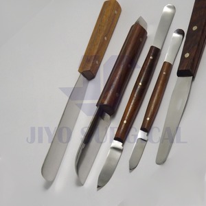 Prezzo di fabbrica manico in legno intonaco dentale spatola per miscelazione coltello per cera dentale per miscelare alginato