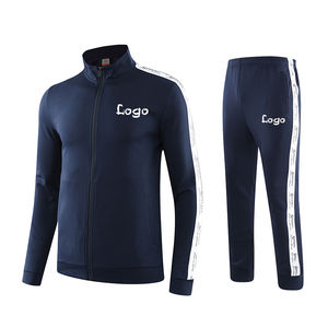 2025 hommes hiver vêtements de sport ensemble propre Logo Polyester Tech polaire fermeture éclair complète survêtement à capuche survêtement solide deux pièces Jogging tenue - Product Image 3