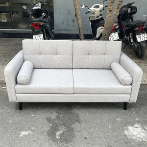 Sofá de Tres Plazas SFB68039 Tapizado en Tela Gris, 170x80cm, Forma Cuadrada, Esquinero, con Mechones, para Sala de Estar - Product Image 5