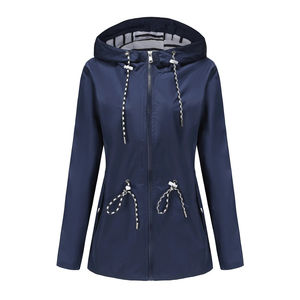 Wholesale Women Active Custom Nylon Windbreakers Jackets Coat Women <b>Drop</b> Shoulder Sustainable Lightweight Windbreaker Jacket - Product Image 4