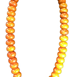 Haute Qualité Orange Couleur Résine Sabah Perles Ovale 8.5x13mm 33 Pecs Perles Muscleman Sultanat Islamique Prière Perles Tiède - Product Image 1