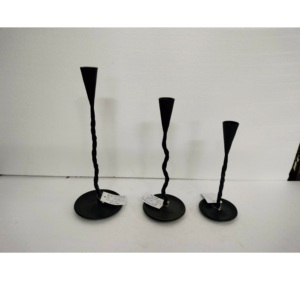 Metal Iron Handmade Eco-Friendly Durable Christmas <b>Candle</b> <b>Holder</b> Black Color Radiates Nordic Allure Timeless Sophistication - Product Image 3