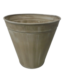 Maceta de Metal de gran tamaño, Juego de 3 macetas de piedra gris para el hogar, interior y exterior, diseño decorativo para jardín, uso del suelo - Product Image 5