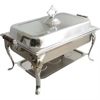 Chauffe-plat de luxe pour aliments usagés pour la restauration Plat de buffet personnalisé pour le restaurant de l'Inde