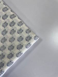 Sky Beau azul indio Floral mano bloque impreso 100% tela de algodón tejido acolchado edredón cubre para niños niñas cortinas - Product Image 4