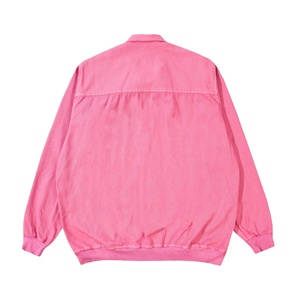 Custom OEM Heavyweight Washed <b>Canvas</b> <b>Jacket</b> <b>Men</b> Streetwear Turn-down Collar Zip Up Vintage Plain Cotton Twill Coat - Product Image 2