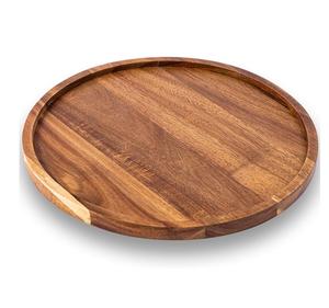 Plateau de service en bois de bambou fabriqué à la main de qualité supérieure conception ronde circulaire taille personnalisée hôtel restaurant service alimentaire en gros - Product Image 2