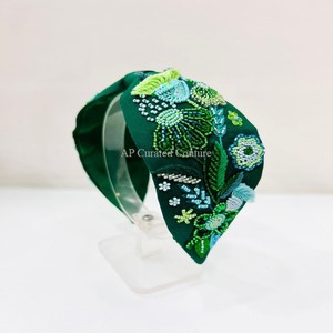 Palm Tree Theme Custom Made Hair Accessories for Girls and Women One Size Fit Beaded <b>Confetti</b> Turban Type Headband Top Sellers - Product Image 6