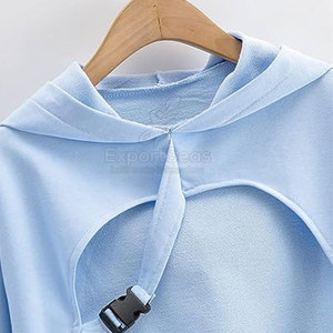 Hecho en Material de alta calidad, sudaderas con capucha cortas para mujer, sudaderas con capucha cortas hechas en Pakistán a prueba de viento - Product Image 4