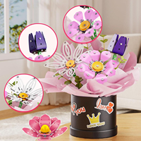 Kit de construction de bouquet de fleurs en métal, ensemble de construction de jardin de fleurs, jouets de construction pour projets STEM pour enfants, modèle métallique STEM à assembler, construire des fleurs