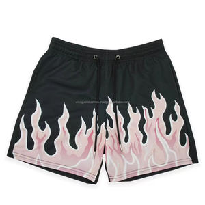 Shorts en maille personnalisés pour hommes, respirants, à séchage rapide, antibactériens, pour la course à pied, la salle de sport, 100% coton, unisexe, plage, basketball, imprimés - Product Image 5