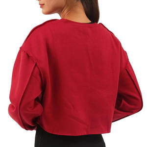 Sweat-shirt court élégant à séchage rapide pour femmes Matériau doux Décontracté et confortable avec logo imprimé sur le devant pour l'hiver Femmes - Product Image 4