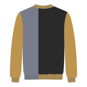 Suéter de Punto de Tres Tonos Negro Alfa de la Fraternidad Griega Divine Nine, Suéter de Punto Varsity con Bordado de Chenilla Premium, Prenda de Moda - Product Image 3