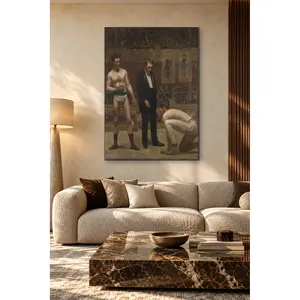Impresión en lienzo de Fida Thomas Eakins: Árbitro contando en el ring y boxeadores - Product Image 4