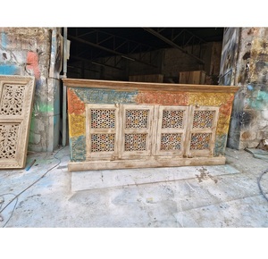 ตู้ไม้จริงทำมือคุณภาพพรีเมียม แบบโมดูลาร์ สำหรับห้องนั่งเล่น ประตูปิด ชั้นวางเปิด ขยายได้ ดีไซน์เรียบหรู เฟอร์นิเจอร์สำหรับใช้ในบ้านทุกวัน - Product Image 1