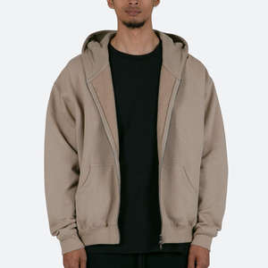 Sudadera con Capucha Personalizada para Hombre, 100% Algodón Grueso, con Capucha Extra Grande, Hombros Caídos, Bolsillos con Cremallera, Sudadera Funcional - Product Image 1