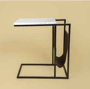 Juego de mesa lateral ajustable de forma Rectangular de hierro contemporáneo personalizado, 2 uds., muebles de sala de estar reales, mesas de centro - Product Image 6