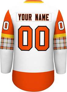 Maillot de hockey sur glace personnalisé pour hommes jeunes brodé en sergé vintage cousu Oem - Product Image 2