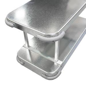 Nouvel état de chariot en acier industriel à 2 couches à usage intensif chariot poussoir à cargaison à plat économiquement équipement de manutention - Product Image 3