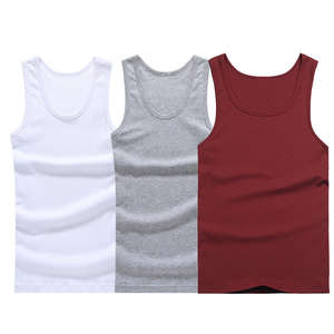 Custom 100% Cotton Men's <b>Sleeveless</b> Tank Top Active Gym Workout <b>Shirt</b> - Product Image 1