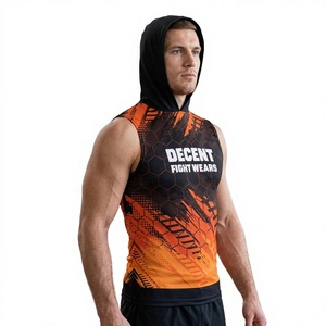 Sweat à capuche sans manches pour boxe, léger, en polaire durable, unisexe, séchage rapide et respirant, conçu pour les athlètes de gym - Product Image 1