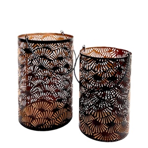 Supports de bougies votives marocains en métal découpé sur mesure en gros pour la décoration d'éclairage domestique et commercial - Product Image 3