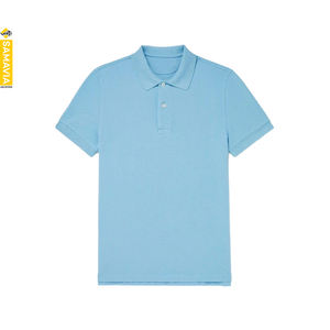 Camisas de Manga Corta para Hombre con Bordado Personalizado, Cuello con Botones, Tejido de Punto, Transpirable, de Algodón, Servicio OEM al por Mayor - Product Image 1