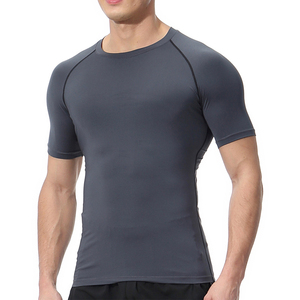 Camiseta Deportiva para Gimnasio, Camiseta Deportiva Fresca para Correr, Camiseta de Compresión de Manga Larga para Hombre, Color Personalizado, Tejido de Verano, Cuello Redondo, 100% - Product Image 5