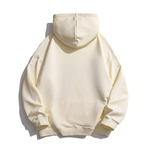 เสื้อฮู้ดผ้าฝ้าย100% สำหรับผู้ชายและผู้หญิง,แขนยาวพิมพ์ลายเรียบ - Product Image 6