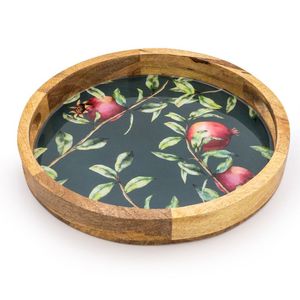 Bandeja de servicio de madera con estampado de esmalte Floral garantizado de calidad para desayuno, té, bebida, aperitivos, vajilla de cocina, tablas de servicio - Product Image 4