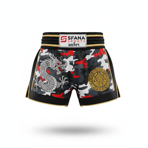 Sfana กางเกงมวยไทยขาสั้นระบายอากาศได้ดีแห้งเร็วทนทานเหมาะสำหรับฝึกซ้อมต่อยมวยฟิตเนส - Product Image 5
