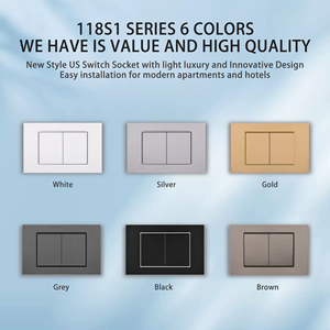 Hiệu suất cao 2 gang 3 pins tường thiết bị chuyển mạch và ổ cắm 6 màu sắc chất lượng cao điện chuyển đổi nhà ổ cắm - Product Image 5