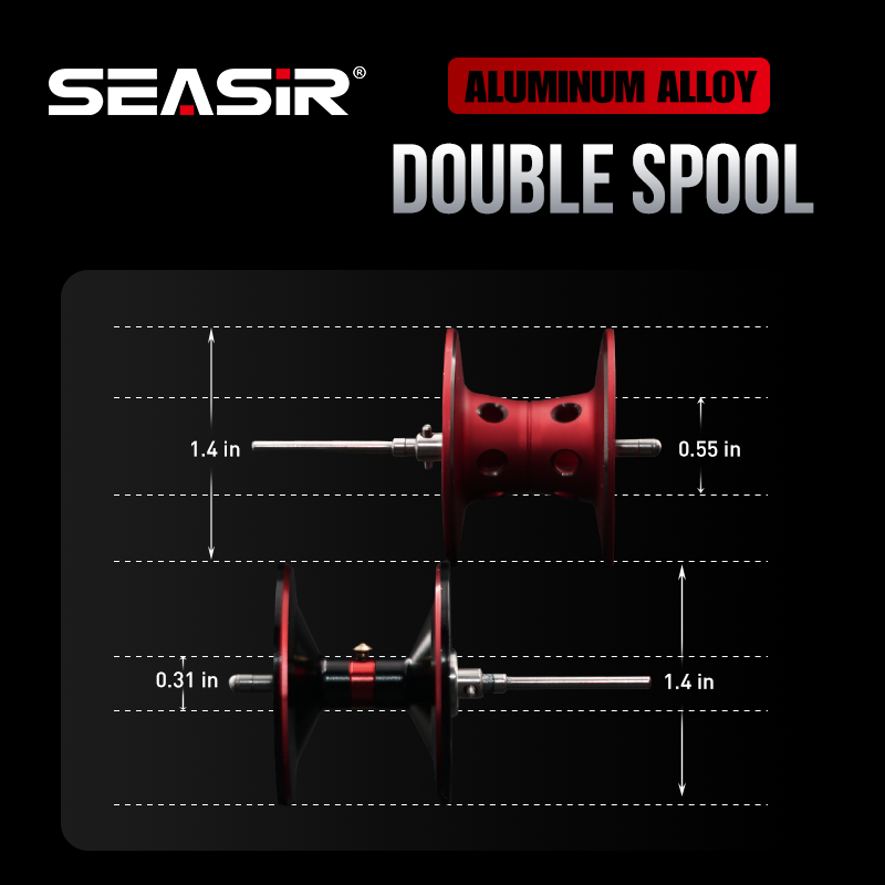 SEASIR SALMINUS Baitcasting Reel - 8.0:1 Gear Ratio, 12KG Drag