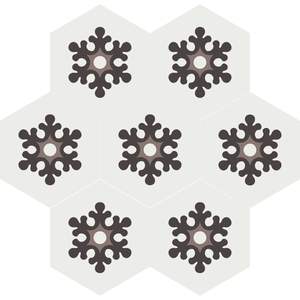 Carreaux de ciment 190x190mm, carreaux hexagonaux artistiques modernes pour murs extérieurs, surfaces durables - Product Image 2