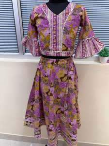 Ropa DE LA India para niños, Lehnga Choli con Dupatta para niñas - Product Image 5