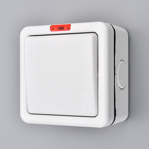 Ngoài trời không thấm nước đẩy nút chuyển đổi hoàn toàn kèm theo ngoài trời 86 bề mặt gắn kết chuyển đổi không thấm nước IP66 không ướt - Product Image 1