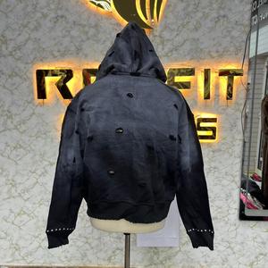 Sweat-shirts à capuche zippés pour hommes en molleton français en gros, unisexe, personnalisés, 400 500 600 GSM, 100% coton, fermeture éclair intégrale, meilleur sweat-shirt à impression puff - Product Image 5