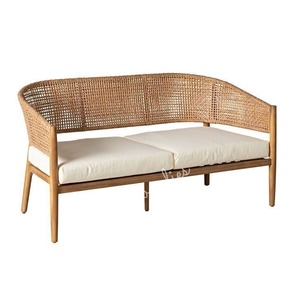 Sofá de bambú natural de diseño moderno de dos asientos de alta calidad, cómodos juegos de Muebles personalizados - Product Image 6