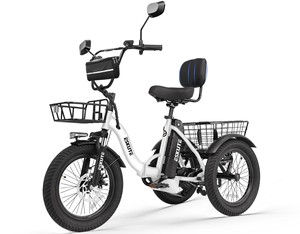 <b>Foldable</b> 3-Wheel Adult Electric Tricycle E <b>Trike</b> - 1200W Peak Motor with 20×4 Fat Tires - Product Image 3
