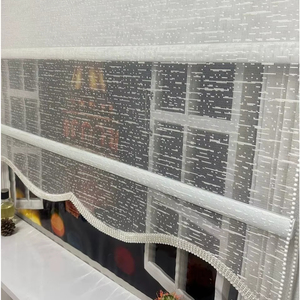 Customizable Designed Floral and Damask Pattern Sheer Roller Blind Elegant Light Filtering Window Shade for Decorative <b>Curtains</b> - Product Image 1