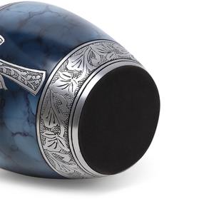 Urnes funéraires pour cendres de haute qualité en bois de banian vert gravé doré pour adultes |   Vase funéraire pour restes humains - Product Image 4